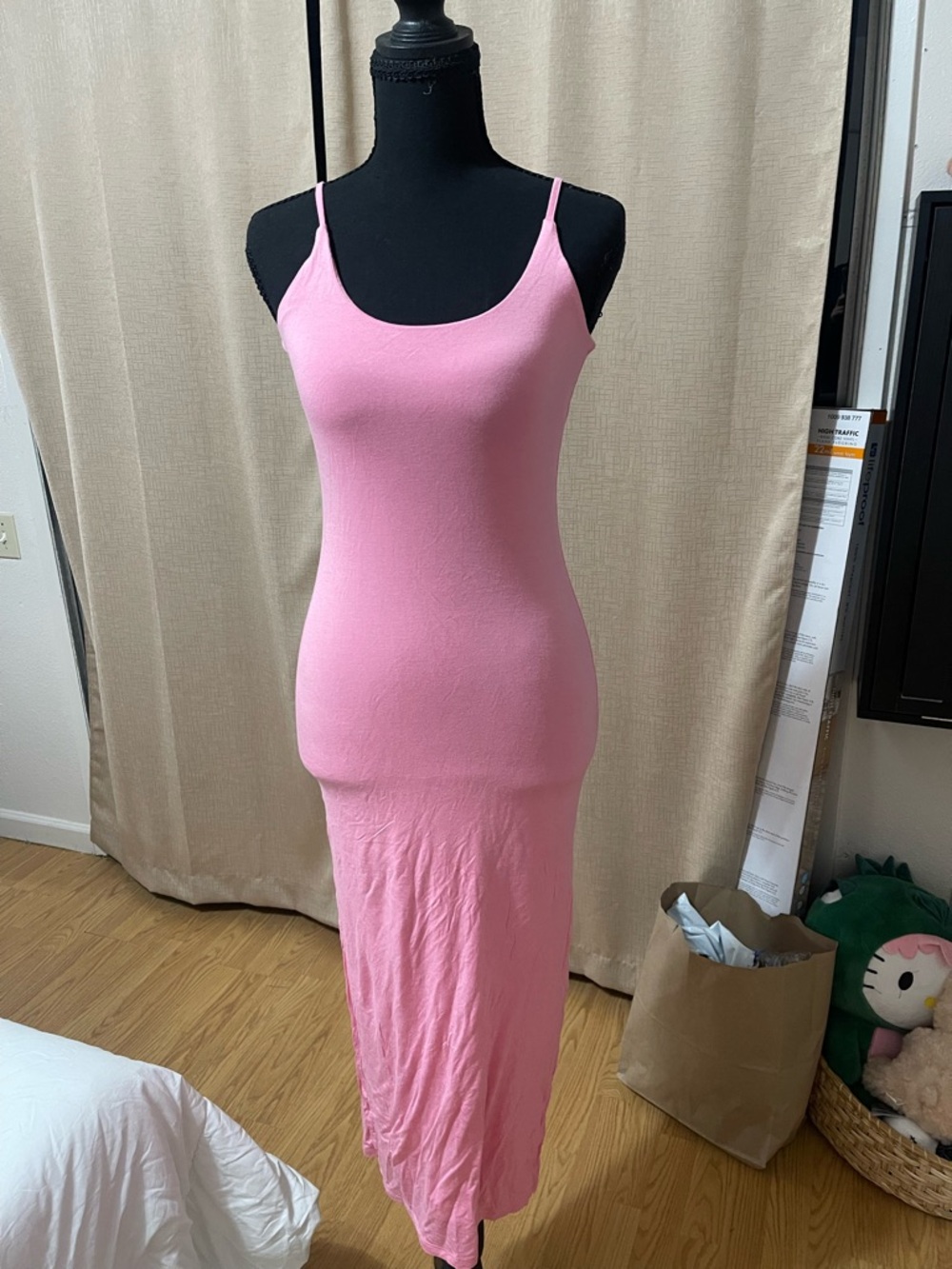 Fashion Nova Pink Maxi Slip Dress